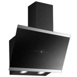 PKM Dunstabzugshaube Schräghaube Wandesse Metall Glas S33-60A+BTH 60cm Schwarz