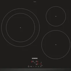 Siemens EU631BJB1E, Schwarz, Integriert, Zonen-Induktionskochfeld, Glaskeramik, 3 Zone(n), 3 Zone(n)