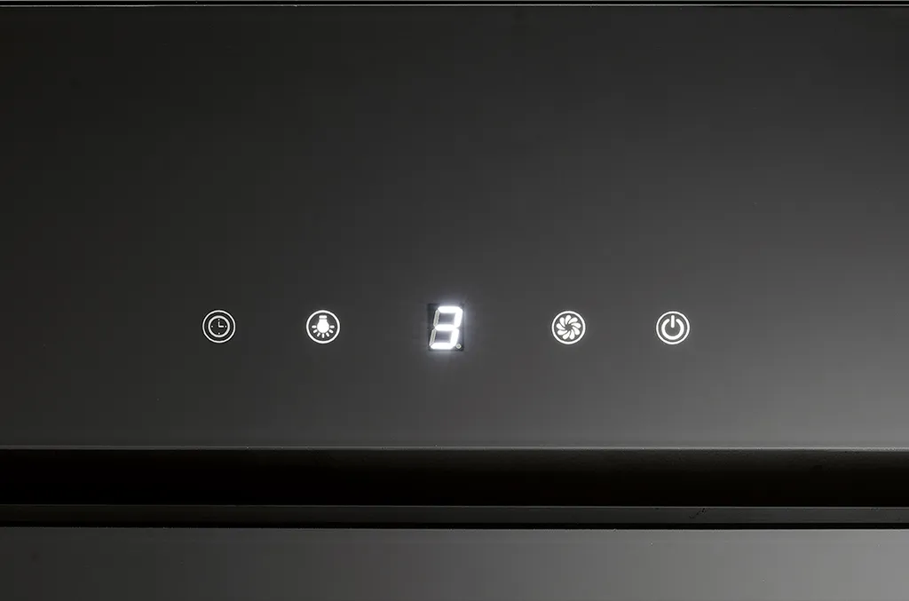 Bomann DU 771.1 G Kopffreie Vertikal-Dunstabzugshaube / 60 Cm/ LED Display/Touch Control/Umluft-oder Abluftbetrieb / 3 Leistungsstufen / 603 M³/h / Schwarz/Edelstahl 5 Bomann DU 771.1 G Kopffreie Vertikal-Dunstabzugshaube / 60 Cm/ LED Display/Touch Control/Umluft-oder Abluftbetrieb / 3 Leistungsstufen / 603 M³/h / Schwarz/Edelstahl - Image 3