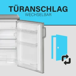 Bomann® Kühlschrank Mit Gefrierfach, Getränkekühlschrank Mit 120L Nutzinhalt Und 2 Glasablagen, Türanschlag Wechselbar, Kleiner Kühlschrank Mit Stufenloser Temperaturregelung - KS 2194.1 Inox -Angebote Herd Liebe Store baa5e9d2849a86b712370dec602bdd7e