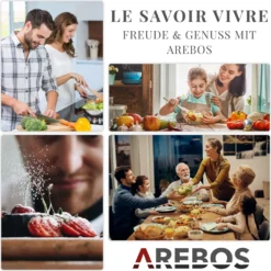 AREBOS Gaskochfeld 5 Flammen, Edelstahl, Inkl. Topfträger & Zündsicherung, Autark, Geeignet Für Erdgas Oder Propangas, Gasherd -Angebote Herd Liebe Store bb34d2bdb880bbe66435a3a81fdfd07c