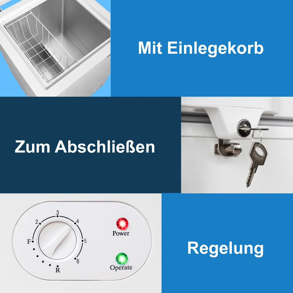 TroniTechnik Gefriertruhe Kühltruhe Kühlfach BORGAR 110L Abschließbar Mit Korb 13 TroniTechnik Gefriertruhe Kühltruhe Kühlfach BORGAR 110L Abschließbar Mit Korb - Image 11