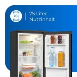 Exquisit Vollraumkühlschrank KS85-V-091F SchwarzPV | 75 L Nutzinhalt | Schwarz -Angebote Herd Liebe Store bce3b220867bef994aa3704871e387ef