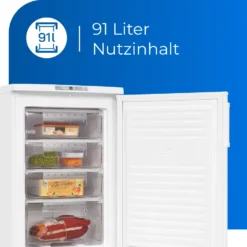 Exquisit Gefrierschrank GS80-HE-040E Weiss | Standgerät | 91 L Volumen | Weiß -Angebote Herd Liebe Store bda3691a752eb52ec813f3c798d27c5a