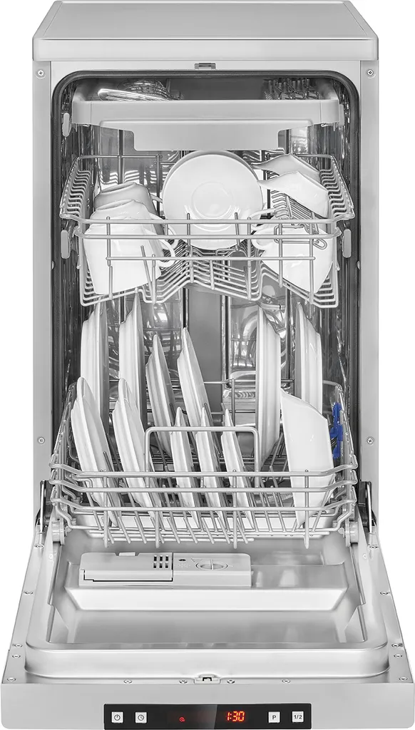 Bomann Geschirrspüler GSP 7409 Inox-look, Stand / Unterbaufähig, 45 Cm, Ausführung, LED Display, 10 Maßgedecke, 6 Programme 4 Bomann Geschirrspüler GSP 7409 Inox-look, Stand / Unterbaufähig, 45 Cm, Ausführung, LED Display, 10 Maßgedecke, 6 Programme - Image 2