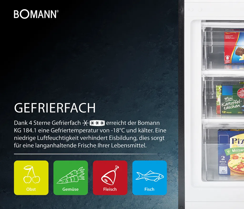 Bomann Kühl-/Gefrierkombination KG 184.1 Weiß 269 Liter 7 Bomann Kühl-/Gefrierkombination KG 184.1 Weiß 269 Liter - Image 5