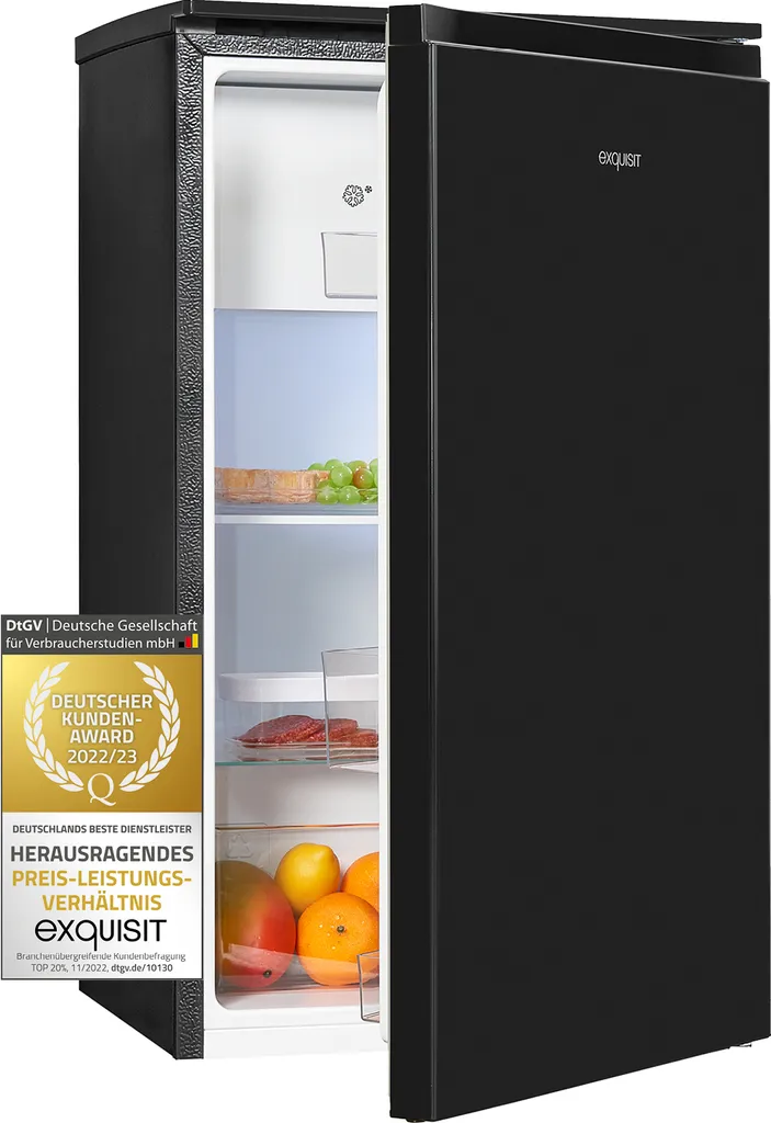 Exquisit Kühlschrank KS117-3-010F SchwarzPV | 82 L Nutzinhalt | Schwarz 3 Exquisit Kühlschrank KS117-3-010F SchwarzPV | 82 L Nutzinhalt | Schwarz