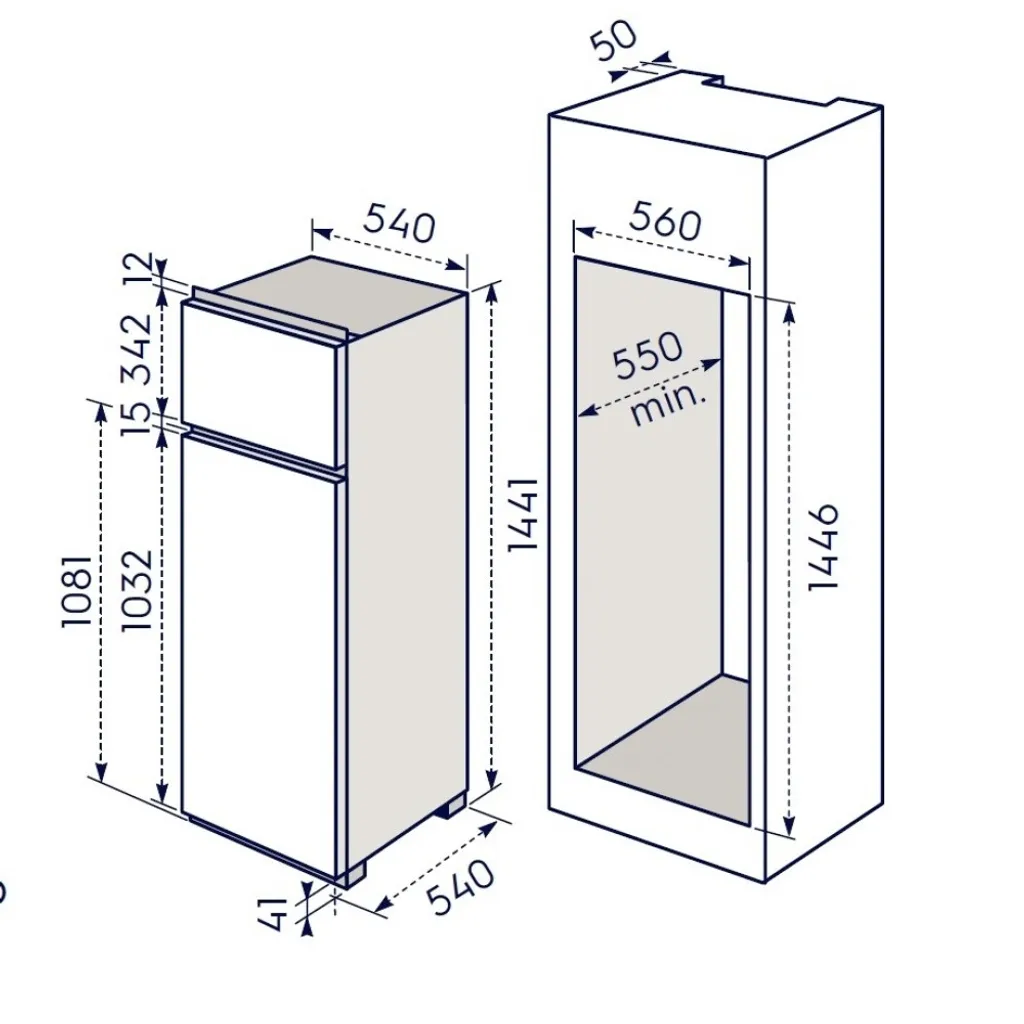 Electrolux Einbau Kühl-/Gefrierkombination 218L 145er Nische 222kWh KTB2AF14S 6 Electrolux Einbau Kühl-/Gefrierkombination 218L 145er Nische 222kWh KTB2AF14S - Image 4