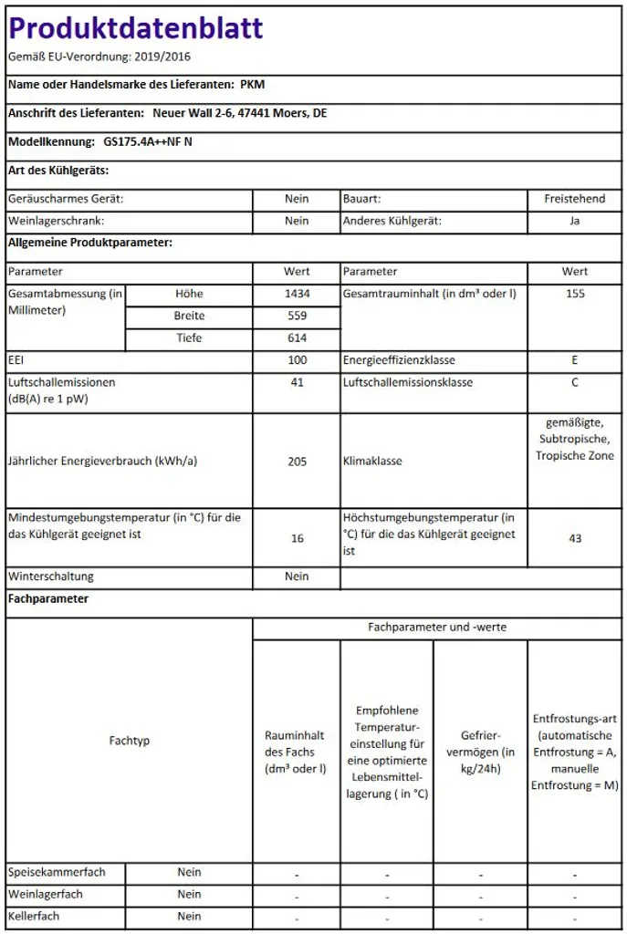 PKM Gefrierschrank Gefriertruhe Tiefkühltruhe Froster GS175.4 NF N Weiß E 9 PKM Gefrierschrank Gefriertruhe Tiefkühltruhe Froster GS175.4 NF N Weiß E - Image 7