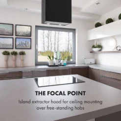 Klarstein Structura Inselabzugshaube , EEK: A , Abluft/Umluft , 3 Stufen , Luftumwälzung: 641 M³/h Max. , 41 X 35,5 Cm , LED-Beleuchtung , Optionale Ausstattung Mit Aktivkohlefiltern , Dunstabzugshaube , Inselhaube , Edelstahl , Schwarz -Angebote Herd Liebe Store c6f134db709f6bff3f4717ced89f26cd