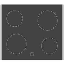 PKM Einbauherdset Backofen Glaskeramik Kochfeld Herdset BIC7 GK IX4 - 76L