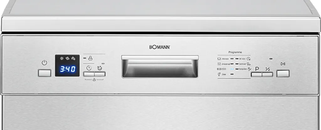 Bomann GSP 7412 IX Spülmaschine, Stand / Unterbau, 60 Cm Ausführung, 12 Maßgedecke, 7 Programme, LED- Display / Kontrollanzeigen, Reinigungstemperaturen 45°C - 65°C, Edelstahl 7 Bomann GSP 7412 IX Spülmaschine, Stand / Unterbau, 60 Cm Ausführung, 12 Maßgedecke, 7 Programme, LED- Display / Kontrollanzeigen, Reinigungstemperaturen 45°C - 65°C, Edelstahl - Image 5