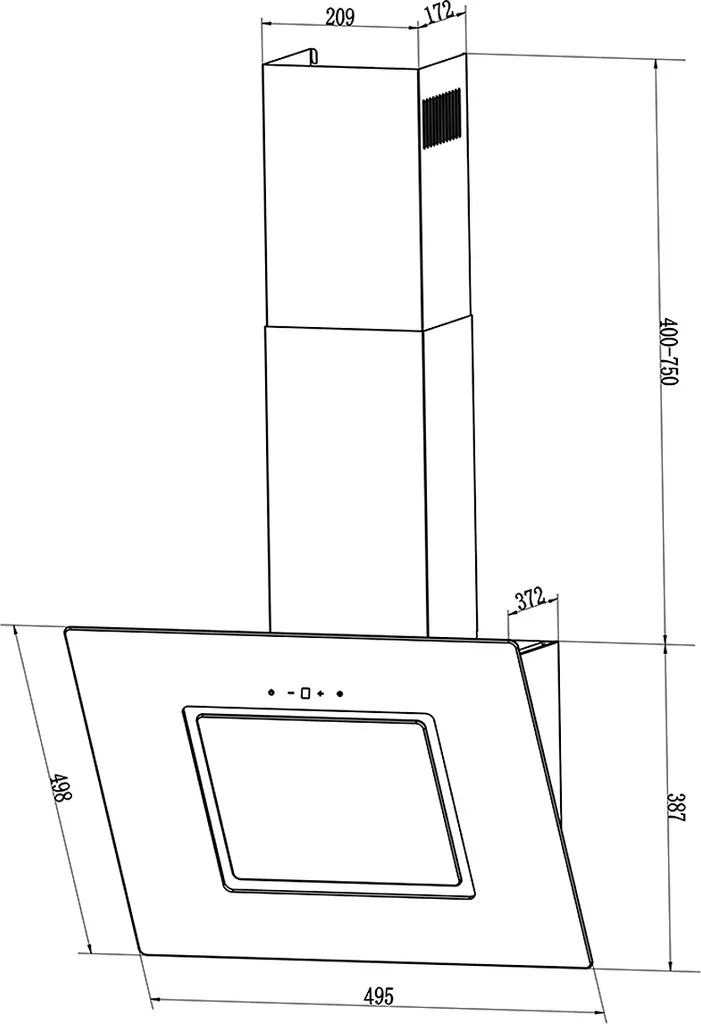 PKM Dunstabzugshaube Schräghaube Mit Randabsaugung S26-50BBTY 50cm Schwarz 11 PKM Dunstabzugshaube Schräghaube Mit Randabsaugung S26-50BBTY 50cm Schwarz - Image 9
