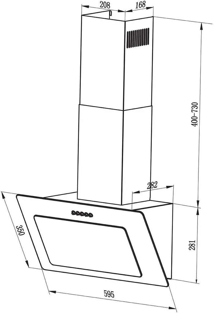 PKM Dunstabzugshaube Wandhaube Kopffreihaube S22-60 BBPY Schwarz LED 60 Cm 6 PKM Dunstabzugshaube Wandhaube Kopffreihaube S22-60 BBPY Schwarz LED 60 Cm - Image 4