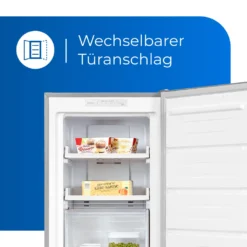 Exquisit Gefrierschrank GS231-NF-H-040D Inoxlook | 161 L Nutzinhalt | NoFrost | Umluftkühlung | LED-Anzeige | Wechselbarer Türanschlag | Edelstahloptik -Angebote Herd Liebe Store c9857f73c95c21c7c0ceab83d4179d84