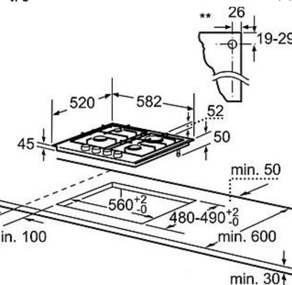 Bosch PCP6A5B90 Kochfeld Gas 60cm Einbau Gaskochfeld Autark Edelstahl 10 Bosch PCP6A5B90 Kochfeld Gas 60cm Einbau Gaskochfeld Autark Edelstahl - Image 8