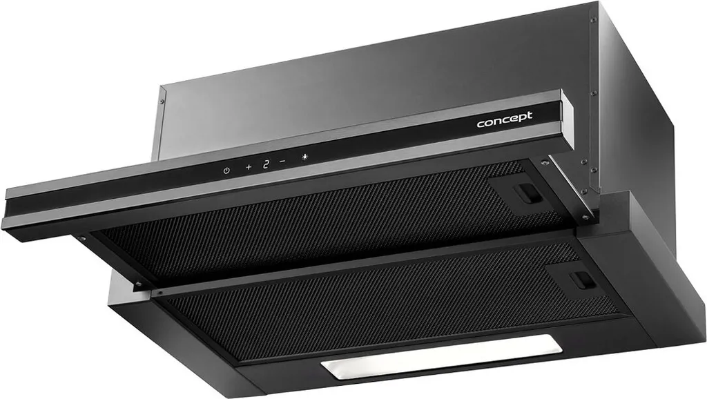 Concept Titania OPV3860DS Ausziehbare Dunstabzugshaube 60cm Mit LED-Beleuchtung Einbauhaube 517 M3 / Stunde 104W Energieklasse C 3 Concept Titania OPV3860DS Ausziehbare Dunstabzugshaube 60cm Mit LED-Beleuchtung Einbauhaube 517 M3 / Stunde 104W Energieklasse C