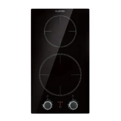 Klarstein Kochheld Doppel-Induktionskochfeld , Einbau-Kochfeld , 2900 Watt , Dreh-Regler , 120 Cm Kabellänge , 3-poliger-Anschluss , 9 Stufen , Abschalt-Automatik , Glas , Schwarz