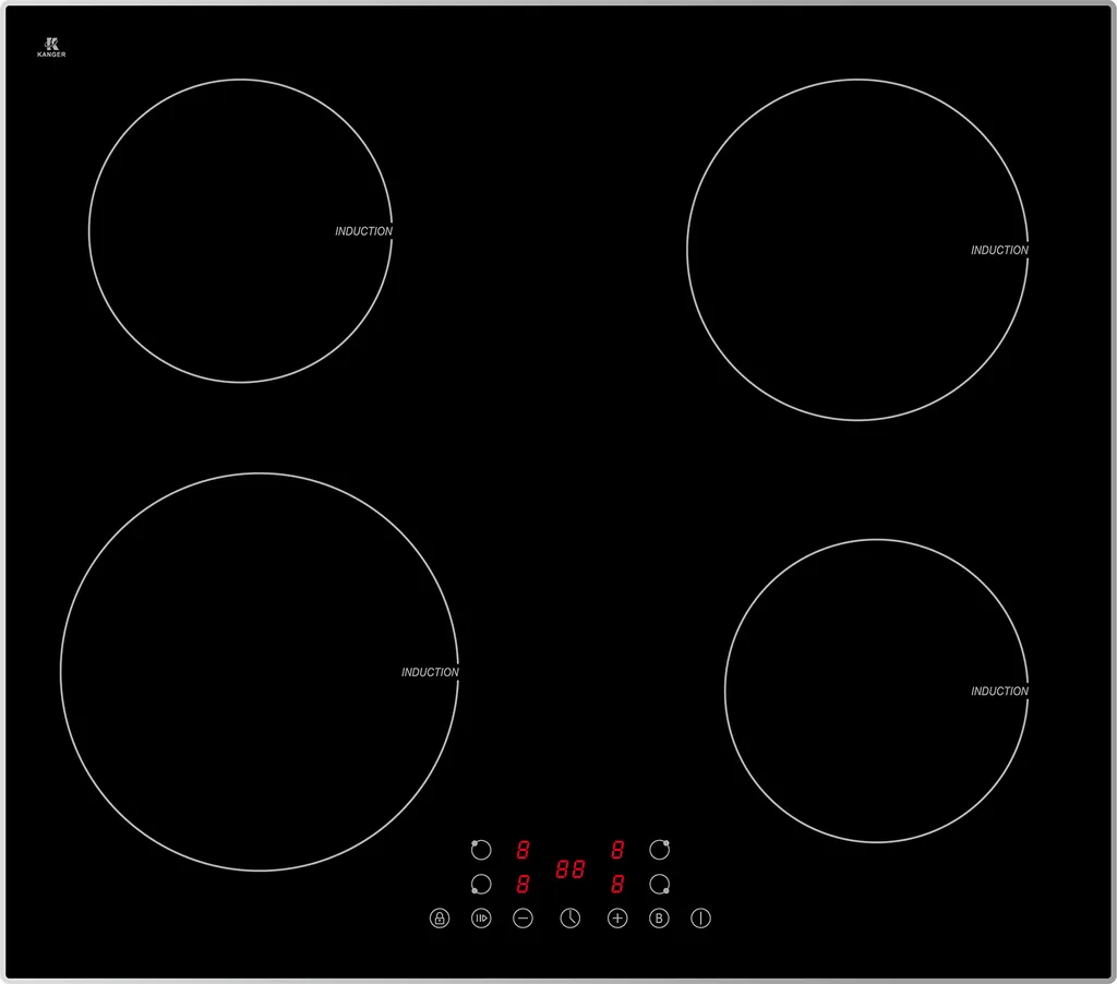PKM Induktionskochfeld Mit Edelstahlrahmen Einbaukochfeld Touch Control IN4B-3 G 3 PKM Induktionskochfeld Mit Edelstahlrahmen Einbaukochfeld Touch Control IN4B-3 G