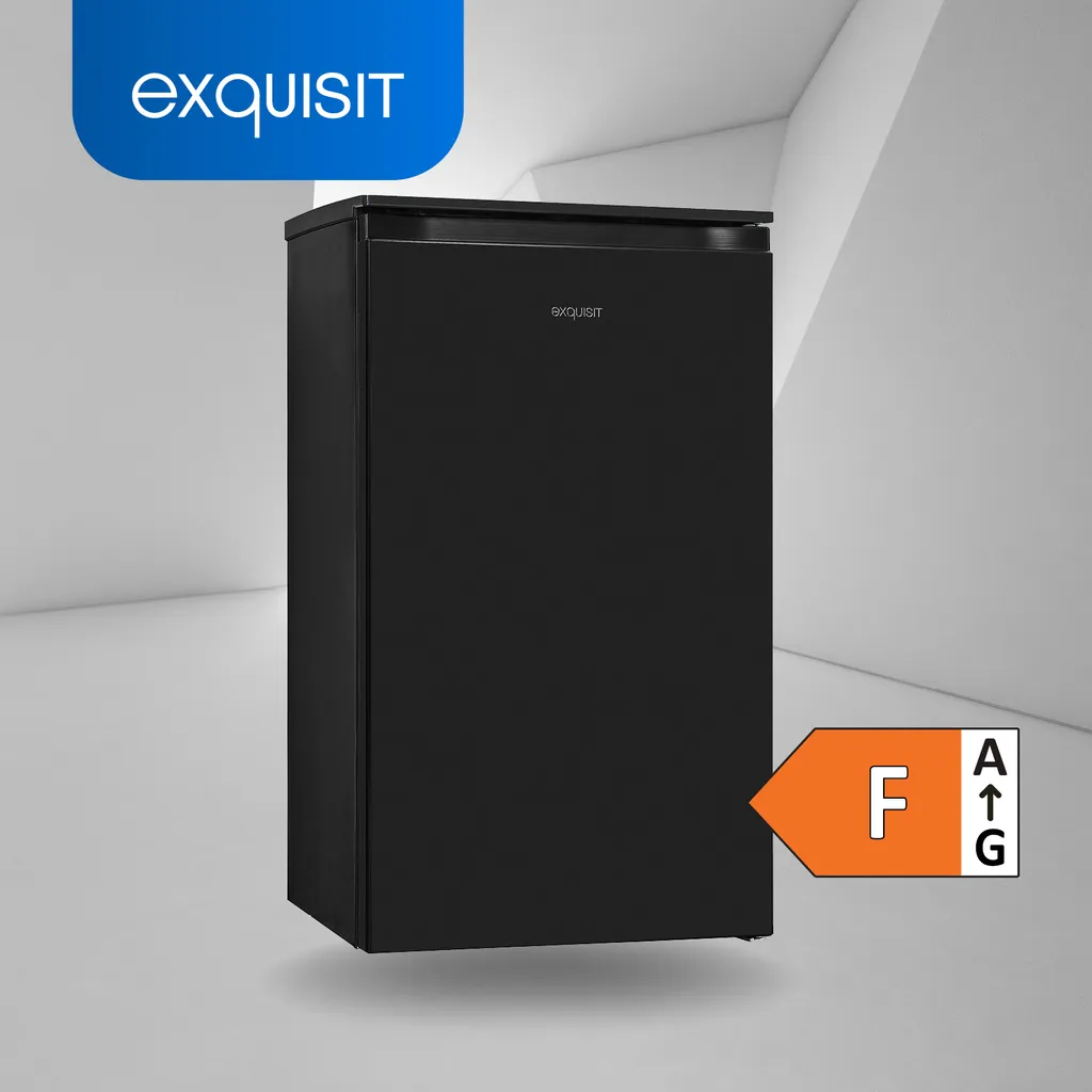 Exquisit Kühlschrank KS117-3-010F SchwarzPV | 82 L Nutzinhalt | Schwarz 4 Exquisit Kühlschrank KS117-3-010F SchwarzPV | 82 L Nutzinhalt | Schwarz - Image 2