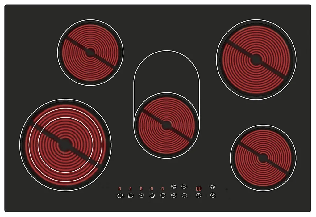 PKM Glaskeramik-Kochfeld Ceranfeld Mit Edelstahlrahmen EB-C5-3KBTC Touch Control 77cm 9 PKM Glaskeramik-Kochfeld Ceranfeld Mit Edelstahlrahmen EB-C5-3KBTC Touch Control 77cm - Image 7