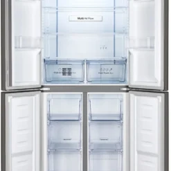 Hisense RQ515N4AC2 Cross Door Kühl-Gefrierkombination - NoFrostPlus - Multi Air Flow - SuperCool - Langlebiger Inverter - LED Display - Nettofassungsvermögen 427 L: Kühlteil 265 L / Gefrierteil 129 L - Super Cool - Edelstahl – Optik -Angebote Herd Liebe Store d09bda1910e7ba72c77cfc3dee70f99e