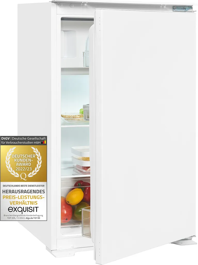 Exquisit Einbaukühlschrank EKS131-3-040F | Einbaugerät | Schlepptürmontage | 118 L Volumen | Weiß 3 Exquisit Einbaukühlschrank EKS131-3-040F | Einbaugerät | Schlepptürmontage | 118 L Volumen | Weiß
