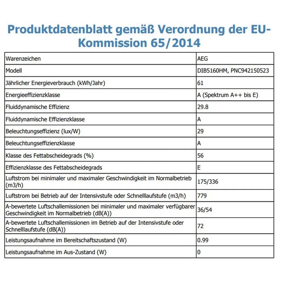 AEG - DIB5160HM - Inselhaube - Edelstahl - 100 Cm 4 AEG - DIB5160HM - Inselhaube - Edelstahl - 100 Cm - Image 2