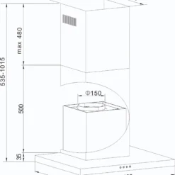 Amica KH 17803 S Kaminhaube, T-Line, 60 Cm, Schwarz Matt, Max. Gebläseleistung 621 M³h, Energieeffizienzklasse A -Angebote Herd Liebe Store d34dfaed701bcf298b7177918ac4a17d