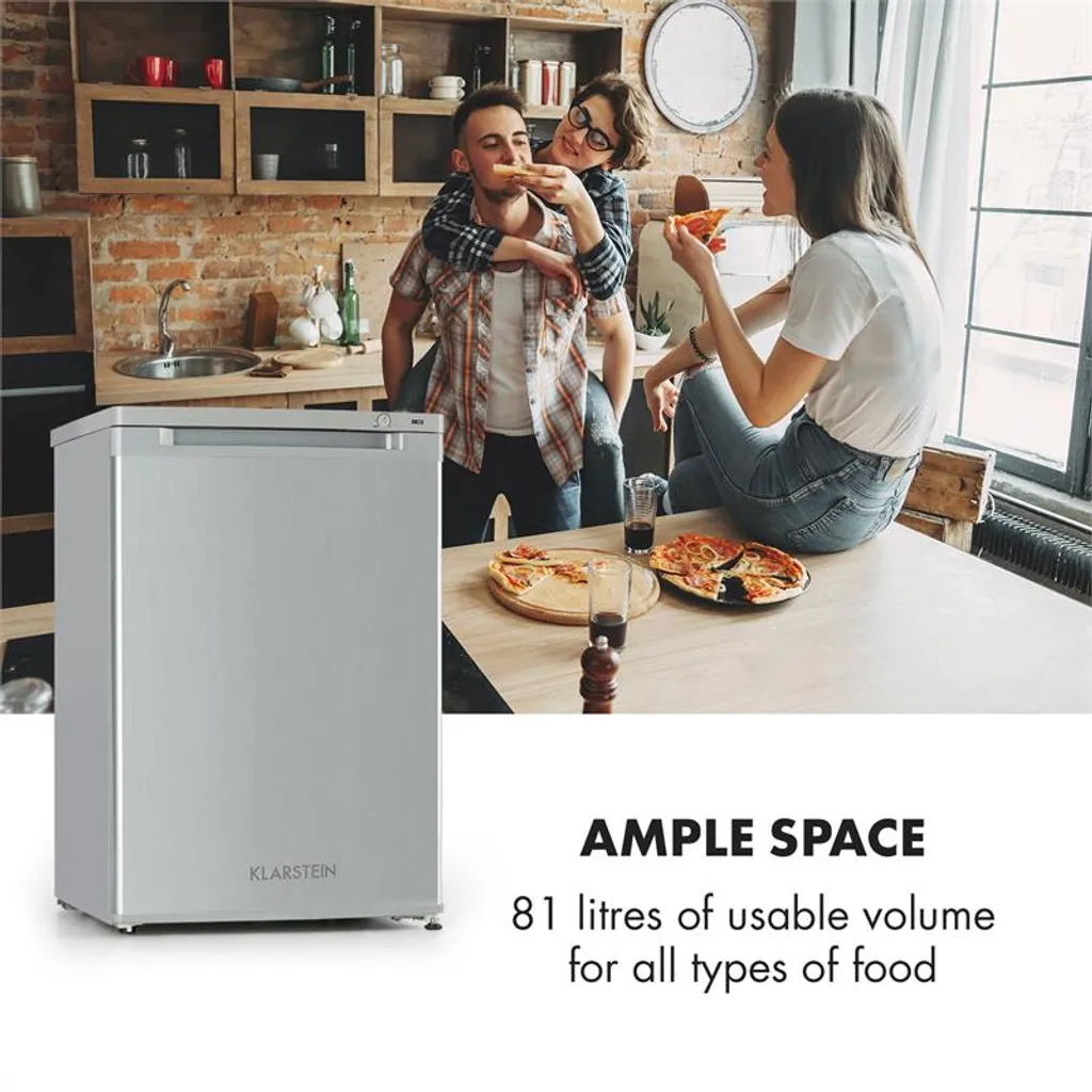 Klarstein Garfield XXL Gefrierschrank , , 81 Liter Gesamtvolumen , 3 Durchsichtige Boxen , Thermostat Mit 3 Stufen , Höhenausgleichende Füße , 39 DB , Silber 7 Klarstein Garfield XXL Gefrierschrank , , 81 Liter Gesamtvolumen , 3 Durchsichtige Boxen , Thermostat Mit 3 Stufen , Höhenausgleichende Füße , 39 DB , Silber - Image 5