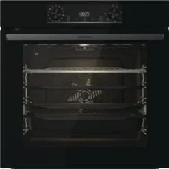 Gorenje BPS6737E14BG Einbau-Elektrobackofen, Schwarz, 77 L Volumen, 59,5 Cm Breite, Ober-/Unterhitze + Umluft, Selbstreinigungsfunktion, Display, Integrierte Uhr
