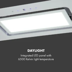 Klarstein Hektor Brilliant Edition Lüfterbaustein ,52 Cm ,max. Abluftleistung 506 M³/h ,EEK: C ,3 Stufen ,Nachlüftungstimer ,LED-Panel: 6500 K ,Touch-Panel ,Dunstabzugshaube ,Einbau-Haube ,Sicherheitsglas ,weiß -Angebote Herd Liebe Store d692349c246d7b8c033da00bff4f8646