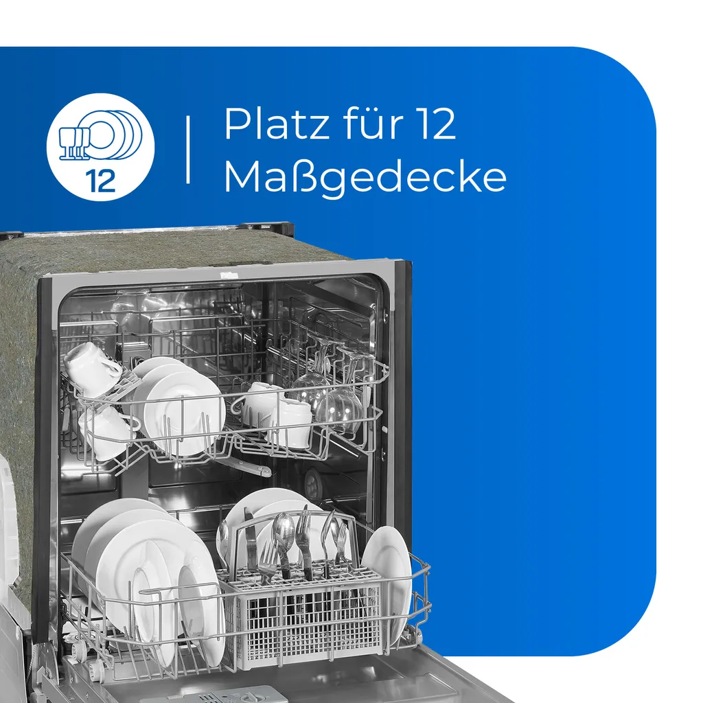 Exquisit Einbaugeschirrspüler EGSP6012-EB-030E Inox | Teilintegriert | 12 Gedecke | Inox 5 Exquisit Einbaugeschirrspüler EGSP6012-EB-030E Inox | Teilintegriert | 12 Gedecke | Inox - Image 3