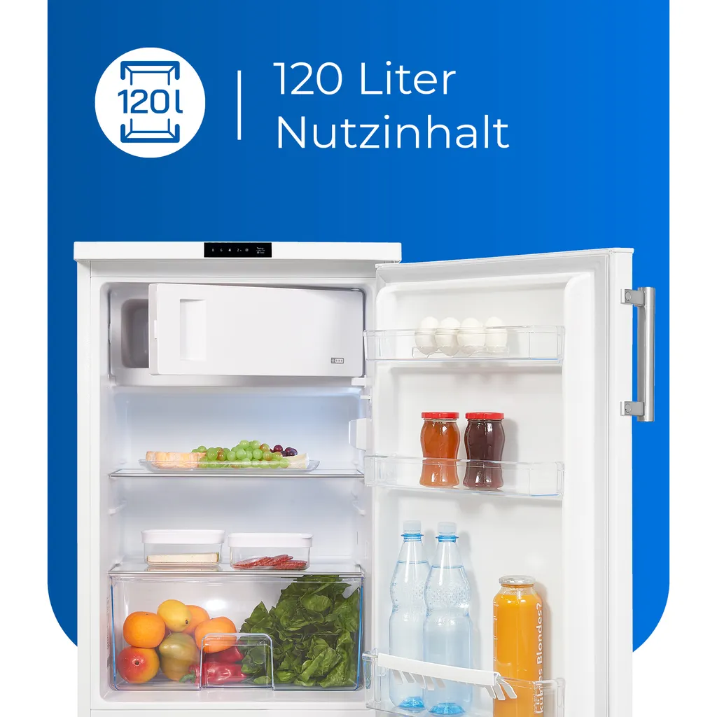 Exquisit Kühlschrank KS16-4-HE-010D Weiss | 120 L Nutzinhalt | Weiß 6 Exquisit Kühlschrank KS16-4-HE-010D Weiss | 120 L Nutzinhalt | Weiß - Image 4