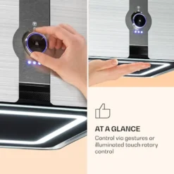 Klarstein Futurelight Smart Inselabzugshaube , Umluft 420m³/h , LED Beleuchtung , 3 Leistungsstufen ,Steuerbar Via WiFi Und Klarstein App Experience , Edelstahl -Angebote Herd Liebe Store d9c4de6ea418e4f9f39063e8c6ec9a73