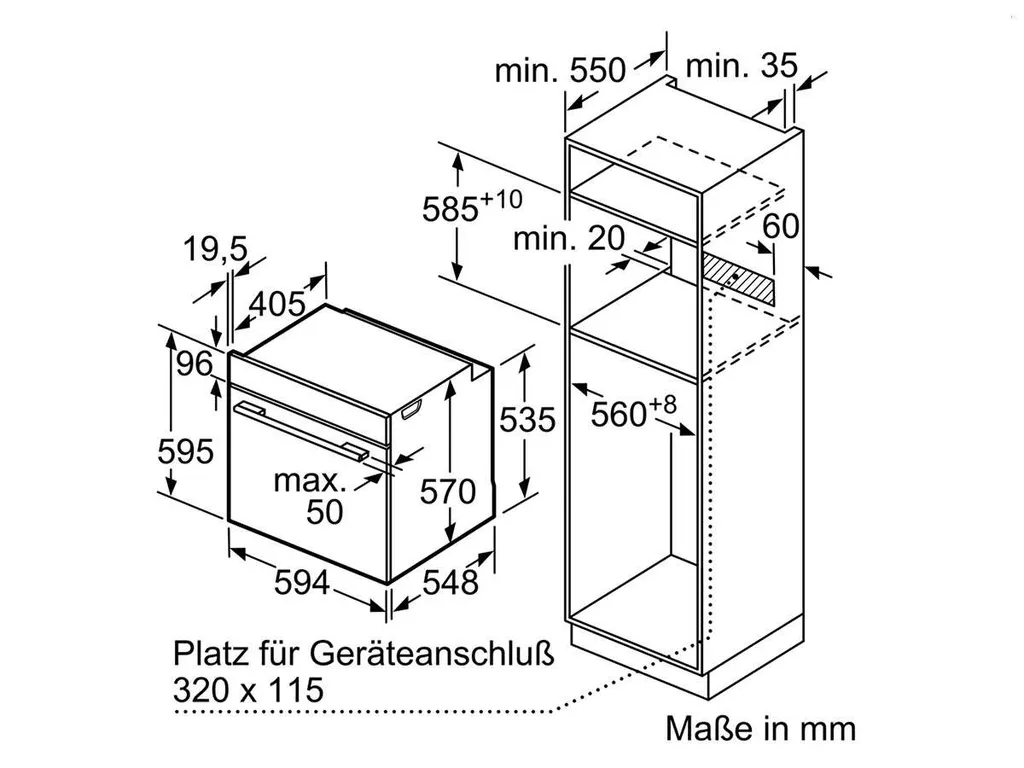 Bosch Einbaubackofen HBA3140S0 Backofen - Autark, Teleskopauszug, 3D-Heißluft 9 Bosch Einbaubackofen HBA3140S0 Backofen - Autark, Teleskopauszug, 3D-Heißluft - Image 7