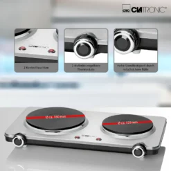 CLATRONIC Doppelkochplatte DKP 3668 Edelstahl Herdplatte Kochplatte 1000/1500W 13 CLATRONIC Doppelkochplatte DKP 3668 Edelstahl Herdplatte Kochplatte 1000/1500W -Angebote Herd Liebe Store da5d085088ea1a01876c00cdfad4d9bc
