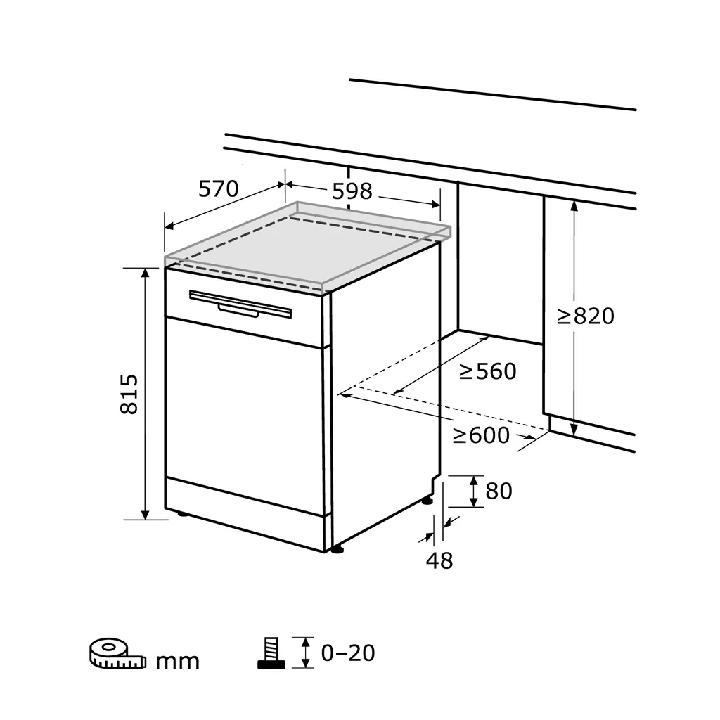Exquisit Geschirrspüler GSP6012-030E Schwarz | 12 Maßgedecke | Startzeitvorwahl 8 Exquisit Geschirrspüler GSP6012-030E Schwarz | 12 Maßgedecke | Startzeitvorwahl - Image 6