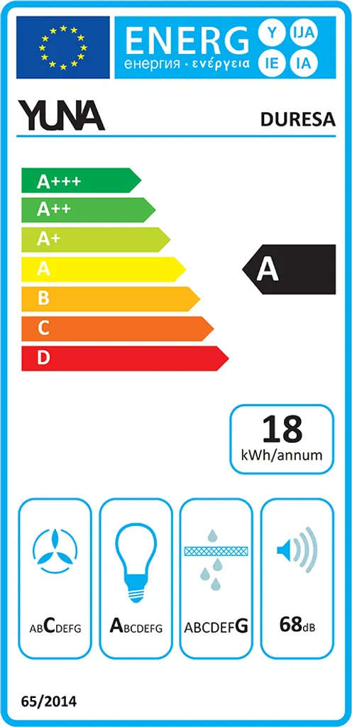 YUNA Dunstabzugshaube Duresa Kopffreihaube Wandhaube Umluft Abluft Black 60cm 5 YUNA Dunstabzugshaube Duresa Kopffreihaube Wandhaube Umluft Abluft Black 60cm - Image 3