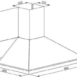 PKM Dunstabzugshaube Edelstahl Kaminhaube Esse Wandhaube 9090-2H 90cm 363,7 M³/h -Angebote Herd Liebe Store daf9a44cea18d2efd04be96d405ccfce