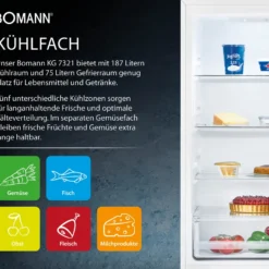 Bomann Kühl-/Gefrierkombination KG 7321.1 Easy Frost Inox-farben 262 Liter 13 Bomann Kühl-/Gefrierkombination KG 7321.1 Easy Frost Inox-farben 262 Liter -Angebote Herd Liebe Store dbdca738f981a27fd1ad9008083bbbdf