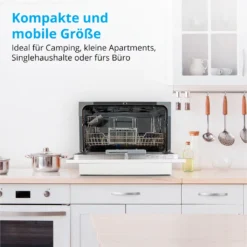 MEDION Tischgeschirrspüler (6 Gedecke Fassungsvermögen, 6 Reinigungsprogramme, ECO Programm, LED Anzeige, 51 DB, MD37210) -Angebote Herd Liebe Store dd83016ebd60a8bd94b69cfcad3a1d29