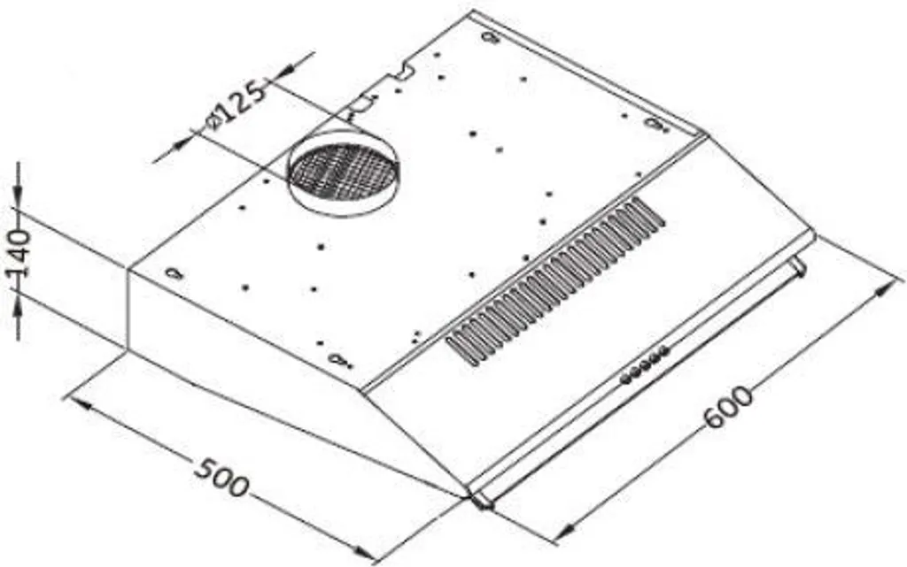 Dunstabzugshaube KHU-601 Unterbau Edelstahl Abzugshaube 60cm Filter 4 Dunstabzugshaube KHU-601 Unterbau Edelstahl Abzugshaube 60cm Filter - Image 2