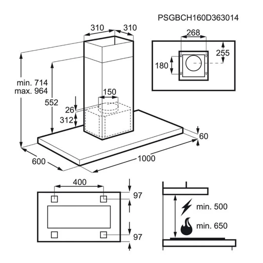 AEG - DIB5160HM - Inselhaube - Edelstahl - 100 Cm 6 AEG - DIB5160HM - Inselhaube - Edelstahl - 100 Cm - Image 4