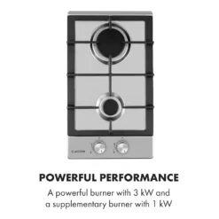 Klarstein Ignito Domino Gaskochfeld , 2-flammig , Autark , 30 Cm , Einbau , Sabaf-Brenner , Erdgas/Propangas , Sicherheitsventile , Automatische Abschaltung , Topfträger Aus Gusseisen , Edelstahl , Silber -Angebote Herd Liebe Store ded7015b8d76ac3c0c3890d7133140d3