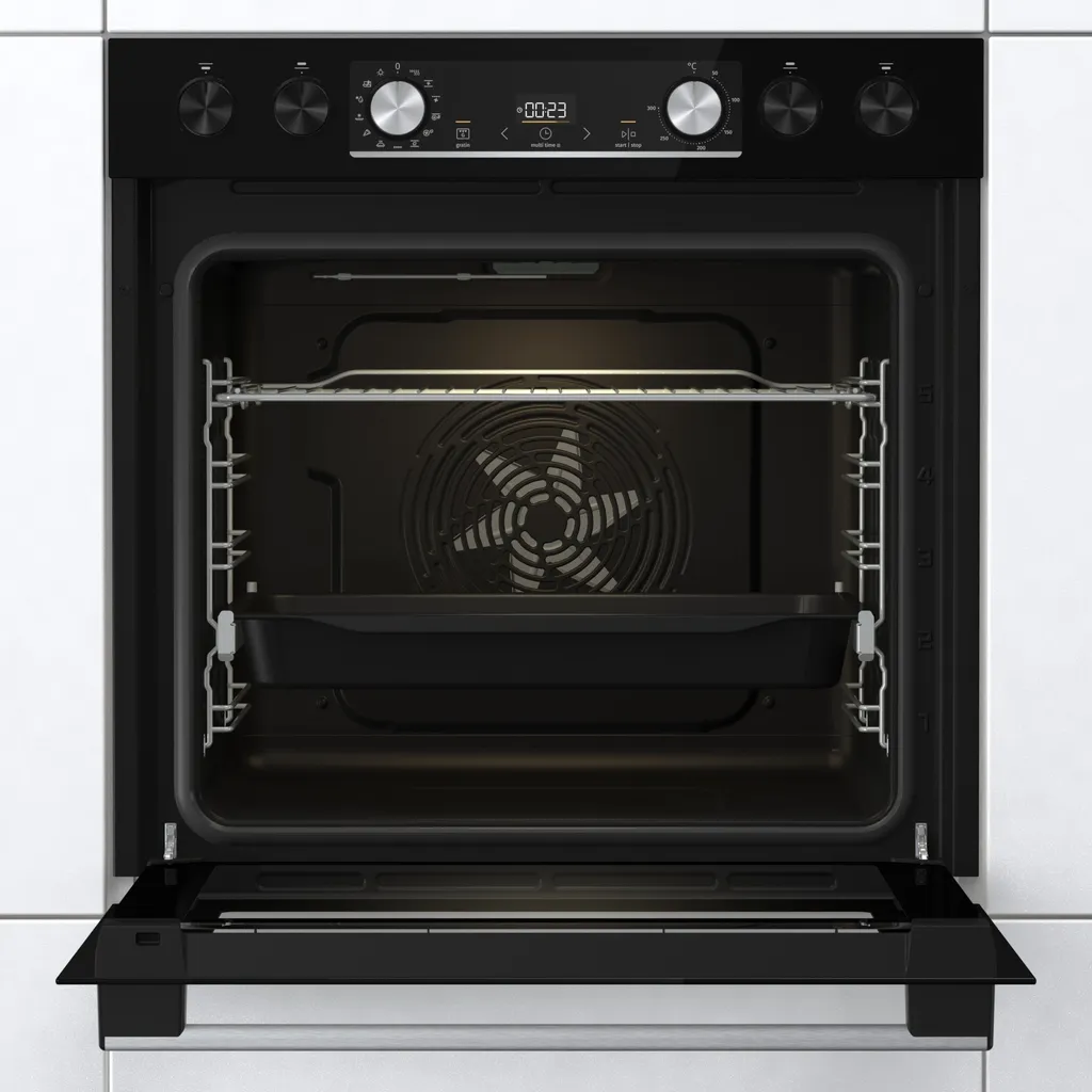 Gorenje Black Set 4 INDUCTION Einbauherd - Set Mit Induktions-Kochfeld Mit Edelstahlrahmen - 77L XXL Volumen - GentleClose - AirFry - PizzaMode - ChildLock - PerfectGrill - Teleskopauszüge - Schwarz 6 Gorenje Black Set 4 INDUCTION Einbauherd - Set Mit Induktions-Kochfeld Mit Edelstahlrahmen - 77L XXL Volumen - GentleClose - AirFry - PizzaMode - ChildLock - PerfectGrill - Teleskopauszüge - Schwarz - Image 4