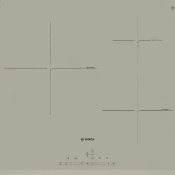 Bosch Serie 6 PIJ633FB1E, Quarz-metallic, Integriert, Zonen-Induktionskochfeld, Glaskeramik, 3 Zone(n), 3 Zone(n)