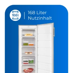 Exquisit Gefrierschrank GS230-H-040E Inoxlook | Nettoinhalt: 168L | EEK: E | Inoxlook -Angebote Herd Liebe Store e2eaf935210ec50593b784b9e537c919
