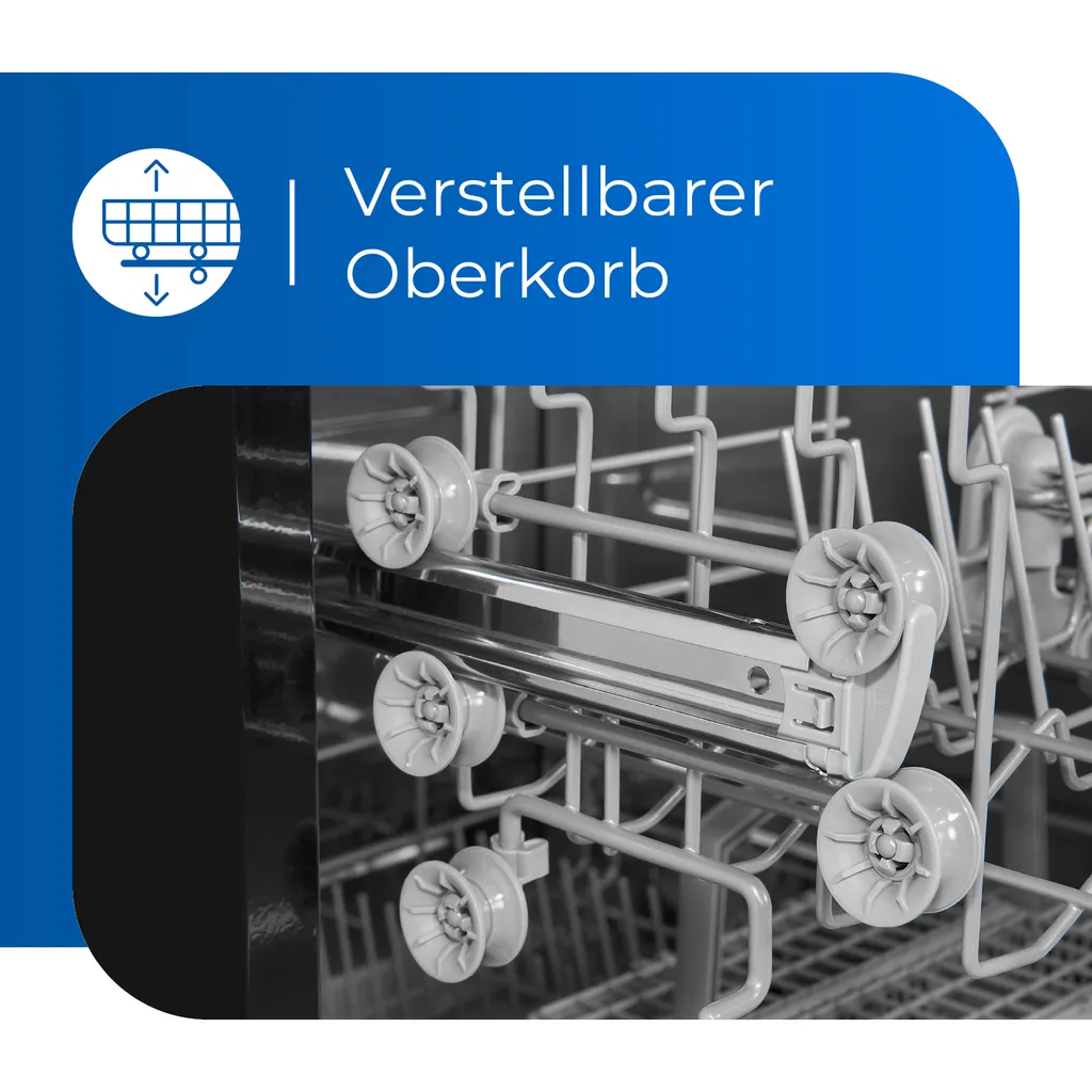 Exquisit Geschirrspüler GSP6012-030E Schwarz | 12 Maßgedecke | Startzeitvorwahl 5 Exquisit Geschirrspüler GSP6012-030E Schwarz | 12 Maßgedecke | Startzeitvorwahl - Image 3