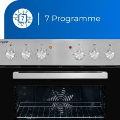 Exquisit EHE 156-2.1 U-Set Einbau-Herd Glaskeramikkochfeld | Ober-/Unterhitze | Inox -Angebote Herd Liebe Store e2f991a6e28a13744e90952475900a3d